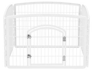 IRIS 24-inch Exercise 4-Panel Pet Playpen with Door, White IRIS 24-inch Exercise 4-Panel Pet Playpen with Door, White