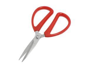 Unique Bargains 5.5" Length Cutting Sewing Craft Paper Scissors Hand Tool Silver Tone Red