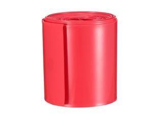 PVC Heat Shrink Tubing 56mm Flat Width Heat Shrink Wrap for AAA Power Supplies 5 Meters Length, Red
