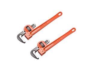 Pipe Wrench 12-Inch Straight Plumbing Wrench Fits up to 1-3/8 Inch Pipe 2 Pcs Pipe Wrench 12-Inch Straight Plumbing Wrench Fits up to 1-3/8 Inch Pipe 2 Pcs