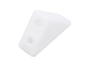 Shelf Cabinet Door 90 Degree Plastic Corner Braces 4 Holes Angle Brackets with Cover Cap, 20 Pcs