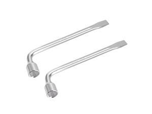 Car Spare Tire Lug Wrench for Jack - L Type Hexagon 24mm Slotted End Socket Repair Tool - 2 Pcs Car Spare Tire Lug Wrench for Jack - L Type Hexagon 24mm Slotted End Socket Repair Tool - 2 Pcs