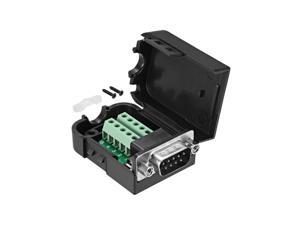 D-sub DB9 Breakout Board Connector with Case 9 Pin 2 Row Male RS232 Serial Port Solderless Terminal Block Adapter with Positioning Nuts D-sub DB9 Breakout Board Connector with Case 9 Pin 2 Row Male RS232 Serial Port Solderless Terminal Block Adapter with Positioning Nuts