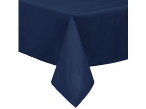 Rectangle Tablecloth for 4 Foot Table in Washable Polyester Waterproof 55x63 Inch Navy Blue- Great for Buffet Table, Parties, Holiday Dinner, Wedding & More