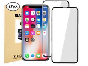WERLEO HD iPhone X XS Screen Protector Full Screen Tempered Glass Screen Protector Film Edge to Edge Protection Screen Cover Saver Guard 3D 9H Hardness iPhone X  iPhone XS Black