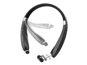 Foldable Bluetooth Headset Werleo Lightweight Retractable Bluetooth Headphones for Sports & Exercise Noise Cancelling Stereo Neckband Wireless Headset