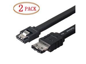 SATA Cable WERLEO SATA to ESATA Straight Cable For Hard Drive - 2pack ( 20 inch-Straight SATA-ESATA Black ) SATA Cable WERLEO SATA to ESATA Straight Cable For Hard Drive - 2pack ( 20 inch-Straight SATA-ESATA Black )