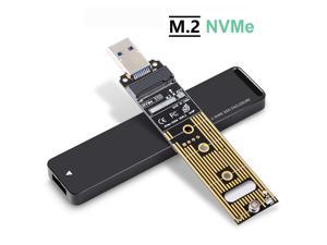 M.2 NVME PCIe SSD Enclosure to USB3.1 Type-A Gen 2 10Gbps M.2 SSD Enclosure PCIe NVMe Hard Disk External Case Support 2230 2242 2260 2280 SSD