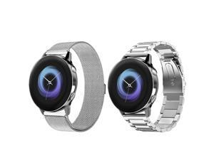 WERLEO Compatible Samsung Galaxy Watch Active (40mm) Bands Stainless Steel Band + Milanese Loop Replacement Band for Samsung Galaxy Watch Active SM-R500 Smart Watch WERLEO Compatible Samsung Galaxy Watch Active (40mm) Bands Stainless Steel Band + Milanese Loop Replacement Band for Samsung Galaxy Watch Active SM-R500 Smart Watch