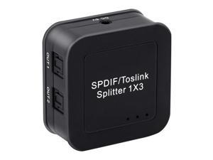Digital Optical SPDIF Toslink Audio 1x3 Splitter Premium Quality Fiber Optical SPDIF Toslink 1 in 3 Out Audio Splitter Supports 51CH LPCM20 DTS DolbyAC3