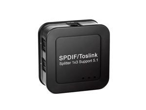 1 in 3 Out Digital Optical Audio Splitter, 1X3 Powered SPDIF Toslink Optical Splitter Amplifier Adapter 1 in 3 Out Digital Optical Audio Splitter, 1X3 Powered SPDIF Toslink Optical Splitter Amplifier Adapter