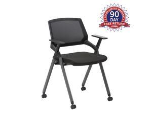 CLATINA Mesh Guest Reception Stack Chairs with Caster Wheels and Arms for Office School Church Conference Waiting Room BIFMA Certified Black CLATINA Mesh Guest Reception Stack Chairs with Caster Wheels and Arms for Office School Church Conference Waiting Room BIFMA Certified Black