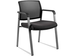 CLATINA Office Reception Chairs with Ergonomic Lumber Support and Mesh Guest Chair for Office Waiting Room, Black