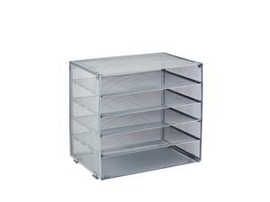 CLATINA 5-Tier Desk File Organizer with Metal Mesh Paper Letter Trays for Home Office (Gray 1 Pack) CLATINA 5-Tier Desk File Organizer with Metal Mesh Paper Letter Trays for Home Office (Gray 1 Pack)