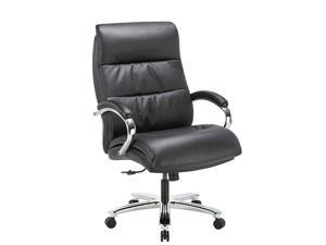 Ergonomic Big & Tall Executive Office Chair with Bonded Leather 400lbs High Capacity Swivel Adjustable Height Thick Padding Headrest and Armrest for Home Office Black…