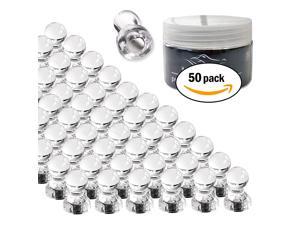 3/8" x 1/2" CLEAR whiteboard 25 pk refrigerator magnets US SELLER push pin 