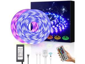 Led Strip Lights 32.8ft Waterproof Flexible Tape Lights Color Changing 5050 RGB 300 LEDs Light Strips Kit with 44 Keys IR Remote Controller and 12V Power Supply for Home, Bedroom, Kitchen