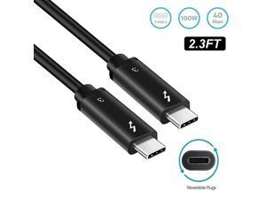 [Certified] NEWCARE Thunderbolt 3.0 Cable (USB-C to USB-C) Supports 100W Charging / 40Gbps Data Transfer, Compatible with USB 3.1 Gen 1 and 2, MacBook, Dell, Alienware 17,Chromebook and More (2.3ft)