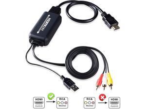 HDMI to RCA Converter Cable Adapter HDMI to 3RCA Adapter Support 1080P HDMI to RCA Audio Video for Amazon Fire Stick, Roku, Chromecast, PC, Xbox,DVD to TV HDMI to RCA Converter Cable Adapter HDMI to 3RCA Adapter Support 1080P HDMI to RCA Audio Video for Amazon Fire Stick, Roku, Chromecast, PC, Xbox,DVD to TV