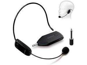 Wireless Microphone Headset UHF External Mic Rechargeable Transmitter with Receiver Headset and Handheld 2 in 1 for Voice Amplifier Pa system Stage Speaker Mixer Wireless Microphone Headset UHF External Mic Rechargeable Transmitter with Receiver Headset and Handheld 2 in 1 for Voice Amplifier Pa system Stage Speaker Mixer