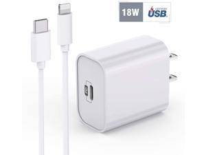 iPhone Fast Charger 18W PD Wall Charger Apple Certified 3FT USB C to Lightning Cable Power Delivery Adapter Support Quick Charging for iPhone 11 Pro Max XR XS X 8 Plus iPad Pro