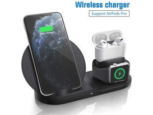 Wireless Charger for AirPods Pro 3 in 1 Wireless Charging Station Wireless Charging Stand Watch Charger Compatible with iPhone 11 11 pro 11 Pro Max  Xs  XS Max  XR  X  8  8 Plus