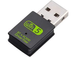 USB WiFi Bluetooth Adapter, 600mbps Dual Band 2.4G/5G Wireless WiFi Dongle Network Card for for Laptop Desktop Windows 10/8/8.1/7 USB WiFi Bluetooth Adapter, 600mbps Dual Band 2.4G/5G Wireless WiFi Dongle Network Card for for Laptop Desktop Windows 10/8/8.1/7