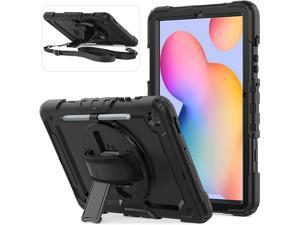 Samsung Galaxy Tab S6 Lite 104 inch 2020 2022 Case with Scree Protector Model MP610 SMP613 SMP615 SMP619 with Pen Holder Heavy Duty Shockproof Durable Protective Cover with Stand Shoulder Strap