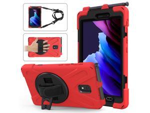Samsung Galaxy Tab Active 3 2020 Case Model SM-T570 SM-T575 SM-T577 8.0 inch Tablet Shockproof Cover with 360 Degree Rotating Handle Strap & Shoulder and Kickstand Samsung Galaxy Tab Active 3 2020 Case Model SM-T570 SM-T575 SM-T577 8.0 inch Tablet Shockproof Cover with 360 Degree Rotating Handle Strap & Shoulder and Kickstand
