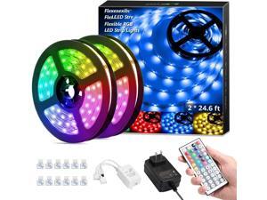 50ft LED Strip Lights, Ultra-Long RGB 5050 LED Strips with Remote Controller and Fixing Clips, Color Changing Tape Light with 12V ETL Listed Adapter for Bedroom, Room, Kitchen, Bar 50ft LED Strip Lights, Ultra-Long RGB 5050 LED Strips with Remote Controller and Fixing Clips, Color Changing Tape Light with 12V ETL Listed Adapter for Bedroom, Room, Kitchen, Bar