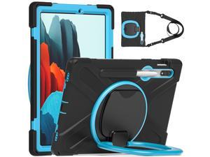 Case for Samsung Galaxy Tab S8 2022  Galaxy Tab S7 11 inch 2020 Model SMX700SM706SMT870SMT875SMT878 Heavy Duty Shockproof Cover with Rotating StandPencil HolderCarrying Strap