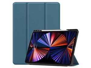 iPad Pro 12.9 inch Case 2021 5th Generation with Pencil Holder, Slim Lightweight Trifold Stand Cover -- Pencil Charging + Auto Sleep/Wake -- Soft TPU Back Cover for New iPad Pro 12.9 2021 iPad Pro 12.9 inch Case 2021 5th Generation with Pencil Holder, Slim Lightweight Trifold Stand Cover -- Pencil Charging + Auto Sleep/Wake -- Soft TPU Back Cover for New iPad Pro 12.9 2021