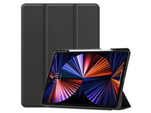 iPad Pro 12.9 inch Case 2021 5th Generation with Pencil Holder, Slim Lightweight Trifold Stand Cover -- Pencil Charging + Auto Sleep/Wake -- Soft TPU Back Cover for New iPad Pro 12.9 2021 iPad Pro 12.9 inch Case 2021 5th Generation with Pencil Holder, Slim Lightweight Trifold Stand Cover -- Pencil Charging + Auto Sleep/Wake -- Soft TPU Back Cover for New iPad Pro 12.9 2021