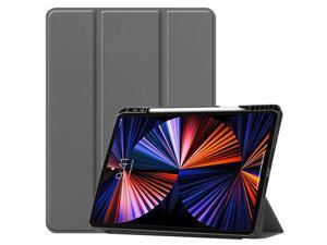 iPad Pro 12.9 inch Case 2021 5th Generation with Pencil Holder, Slim Lightweight Trifold Stand Cover -- Pencil Charging + Auto Sleep/Wake -- Soft TPU Back Cover for New iPad Pro 12.9 2021 iPad Pro 12.9 inch Case 2021 5th Generation with Pencil Holder, Slim Lightweight Trifold Stand Cover -- Pencil Charging + Auto Sleep/Wake -- Soft TPU Back Cover for New iPad Pro 12.9 2021