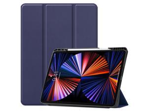 iPad Pro 12.9 inch Case 2021 5th Generation with Pencil Holder, Slim Lightweight Trifold Stand Cover -- Pencil Charging + Auto Sleep/Wake -- Soft TPU Back Cover for New iPad Pro 12.9 2021 iPad Pro 12.9 inch Case 2021 5th Generation with Pencil Holder, Slim Lightweight Trifold Stand Cover -- Pencil Charging + Auto Sleep/Wake -- Soft TPU Back Cover for New iPad Pro 12.9 2021