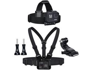 Chest Mount Harness Chesty Head Mount Strap Kit Compatible with GoPro Hero 9 8 Black Hero 7 6 5 4 Session 3 3 2 1 Hero 2018 Fusion DJI Osmo Action Cameras