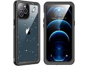 iPhone 12 Pro Case 61 inch Waterproof Dustproof Shockproof Case with Builtin Screen Protector Full Body Underwater Protective Clear Back Cover