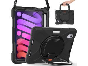 New iPad Mini 6 Case 2021 with Rotating Stand / Hand Strap / Shoulder Strap / Pencil Holder Shockproof Kids Cover for iPad Mini 6th Generation 8.3 inch New iPad Mini 6 Case 2021 with Rotating Stand / Hand Strap / Shoulder Strap / Pencil Holder Shockproof Kids Cover for iPad Mini 6th Generation 8.3 inch