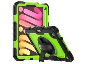 Case for iPad Mini 6th Generation 2021 8.3 Inch, Shockproof cover for iPad Mini 6 with Screen Protector Pencil Holder Kickstand Hand/Shoulder Strap