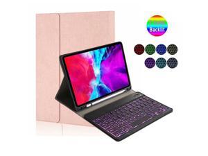 Keyboard Case for iPad Pro 12.9-inch 2017/2015 (Old Model, 2nd & 1st Generation), Soft TPU Protective Cover, [7 Color Backlit] Magnetically Detachable Wireless Bluetooth Keyboard