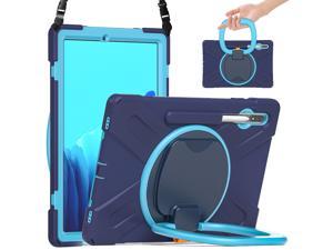 Case for Samsung Galaxy Tab S8 Plus 2022  S7 Plus 124 Inch 2020 SMX800 SMX806 SMT970T975T976 with 360 Degree Rotating Handle Stand Bracket Shockproof Cover with Kickstand  Shoulder Strap