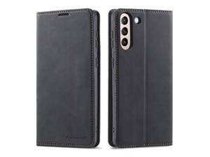 Samsung Galaxy S21 5G Case Premium PU Leather Cover TPU Bumper with Card Holder Kickstand Hidden Magnetic Shockproof Flip Wallet Case for Galaxy S21 5G 62 Inch