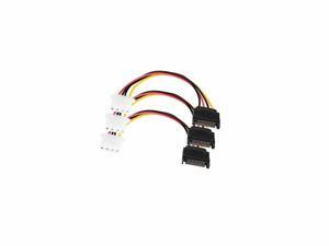 SATA Power Cable Adapter 3 Pack SATA 15 Pin Male to Molex LP4 Female Power Cable 8-inch SATA Power Cable Adapter 3 Pack SATA 15 Pin Male to Molex LP4 Female Power Cable 8-inch