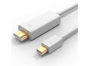 Nurbenn Mini Displayport Mini Dp To Hdmi Cable 4k Ready 6 Feet Mini Dp Display Port To Hdmi Converter Adapter Gold Plated Cord For Macbook Air Mac Mini Microsoft Surface Pro 3 4 Etc