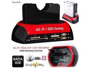 Dual Slots USB 2.0 to SATA IDE HDD Docking Station with Card Reader for 2.5 3.5 Inch IDE SATA Hard Drive (No Support The WD IED Hard Drive) Dual Slots USB 2.0 to SATA IDE HDD Docking Station with Card Reader for 2.5 3.5 Inch IDE SATA Hard Drive (No Support The WD IED Hard Drive)
