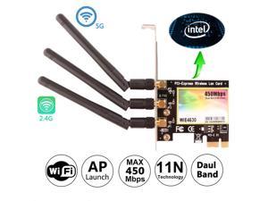 450Mbps Wireless Pci E Express Card Wifi Network Adapter Card Support Dual Band 