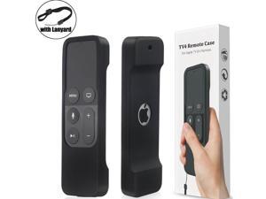 Remote Case for Apple Tv 4th Generation Light Weight Anti Slip Shock Proof Silicone Remote Cover Case for New Apple Tv 4th Gen Siri Remote Controller with Lanyard