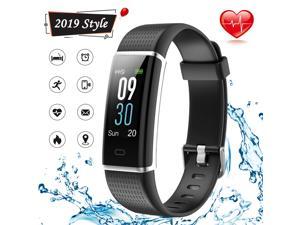 Fitness Tracker, Waterproof Activity Tracker Watch with Heart Rate Monitor, Color Screen Smart Bracelet with Step Counter, Pedometer Watch for Women Men Kids