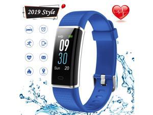 Fitness Tracker, Waterproof Activity Tracker Watch with Heart Rate Monitor, Color Screen Smart Bracelet with Step Counter, Pedometer Watch for Women Men Kids