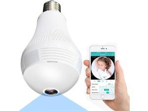 Light Bulb Camera, WiFi Home Monitor Surveillance Camera for Baby/Elder/Pet/Nanny Monitor